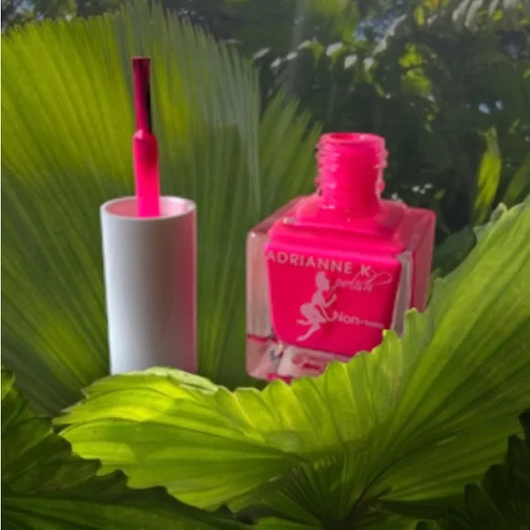 ADRIANNE K NONTOXIC Neon Nail Polish, Pink Miami Fast Drying. Safe 4 T… - Picture 6 of 8